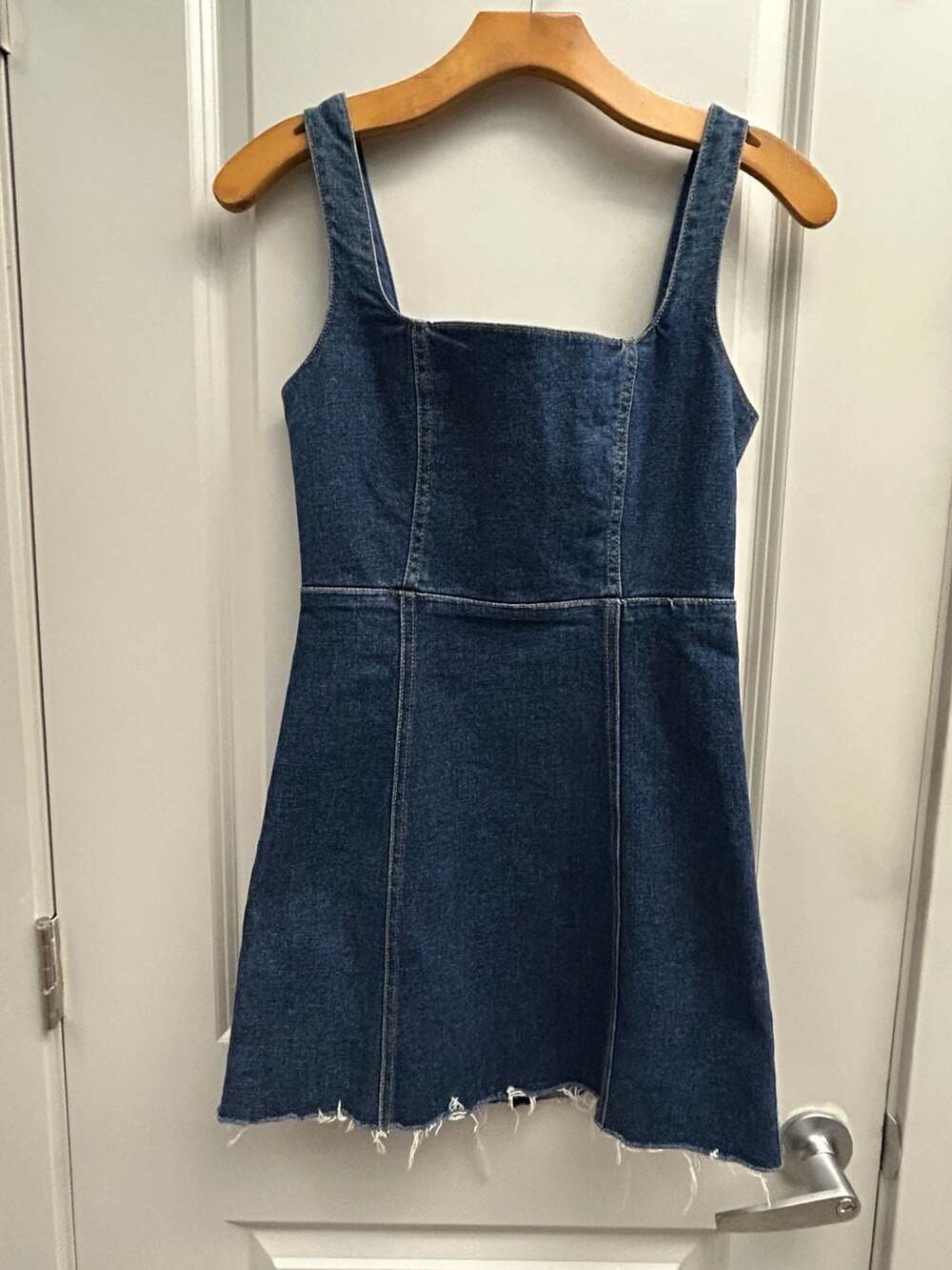Lovers + Friends Ellis Apron Dress Size XS Blue Denim Mini
